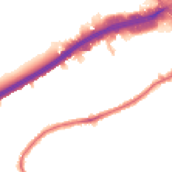Night-time road noise heatmap for NW2 7BP