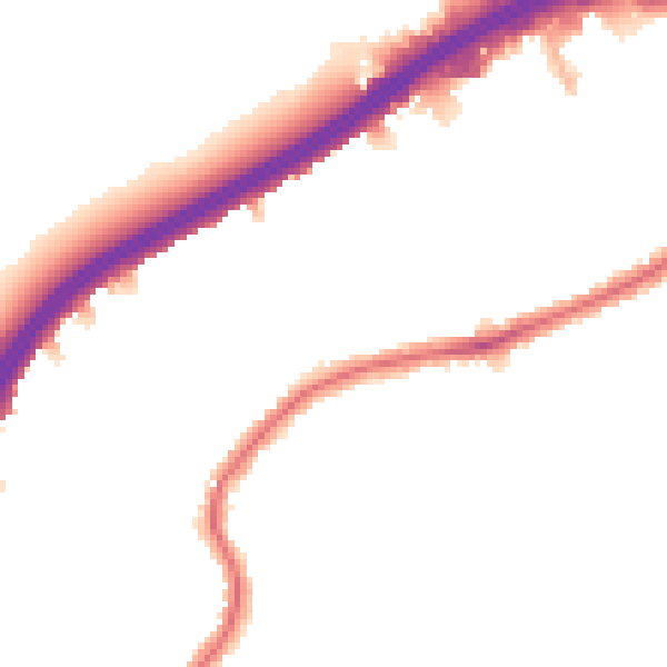 Night-time road noise heatmap for NW2 7ND