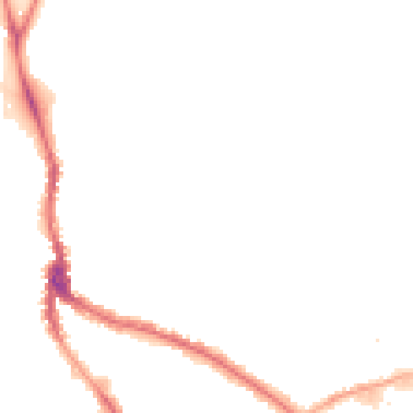 Night-time road noise heatmap for NW3 1BJ