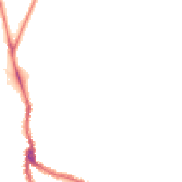 Night-time road noise heatmap for NW3 1DA