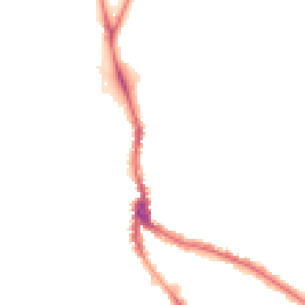 Night-time road noise heatmap for NW3 1DD