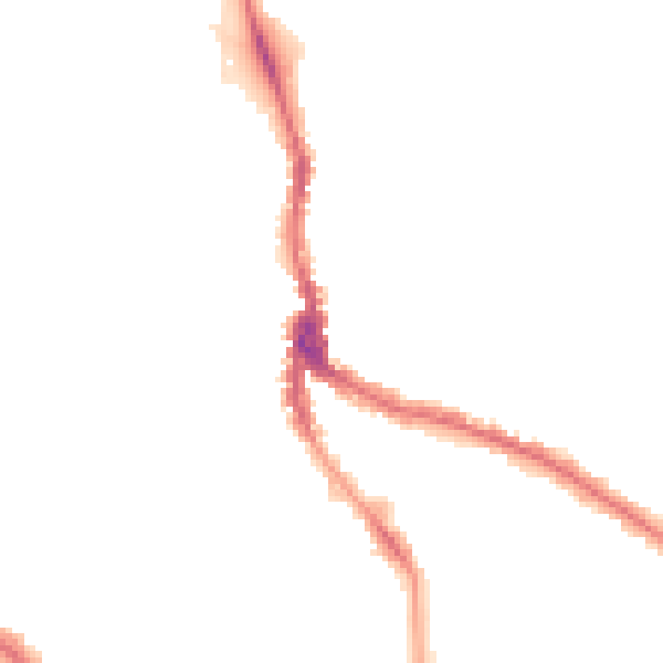 Night-time road noise heatmap for NW3 1EW