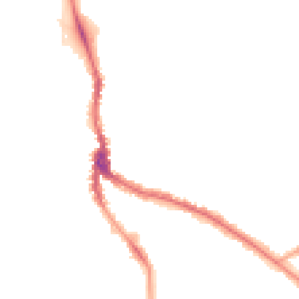 Night-time road noise heatmap for NW3 1HA