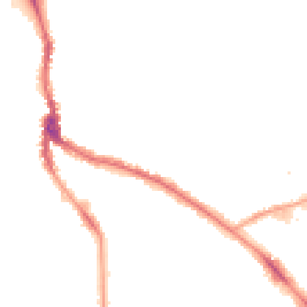 Night-time road noise heatmap for NW3 1TA