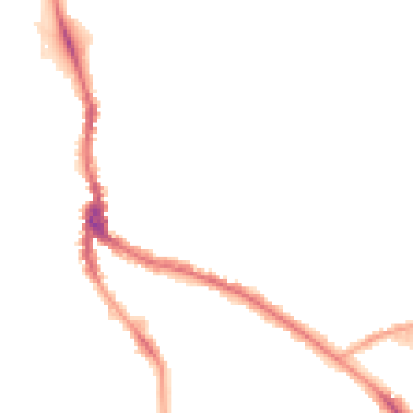 Night-time road noise heatmap for NW3 1TT