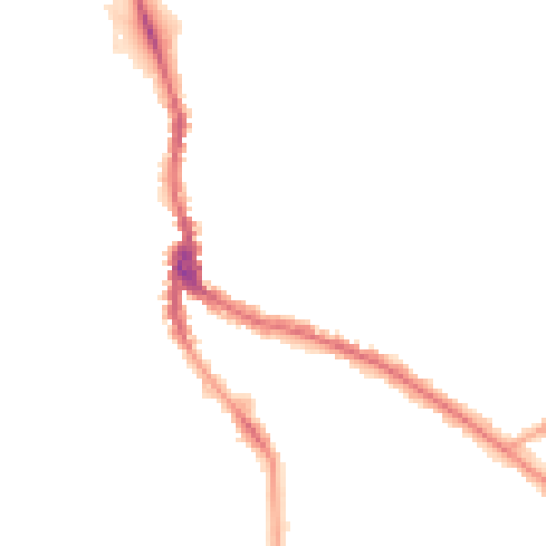 Night-time road noise heatmap for NW3 1TX
