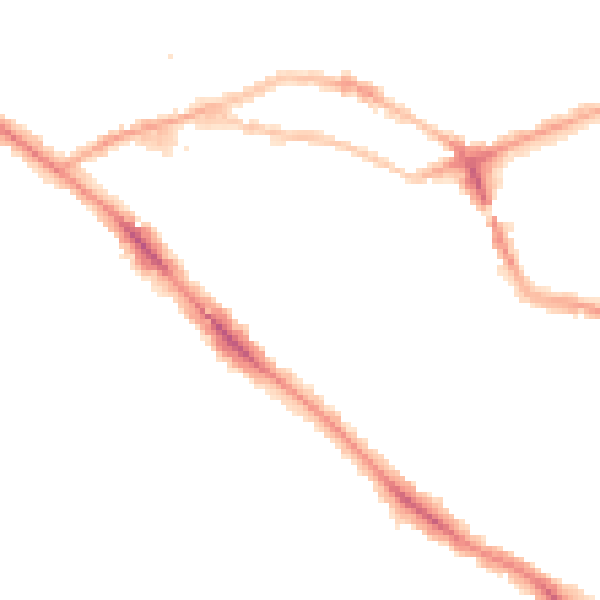 Night-time road noise heatmap for NW3 2AN