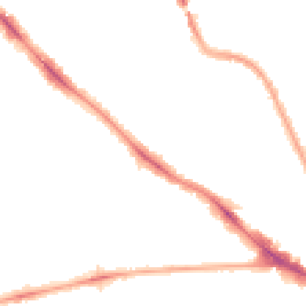 Night-time road noise heatmap for NW3 2BB