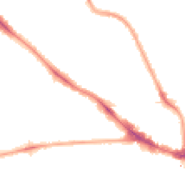 Night-time road noise heatmap for NW3 2BE