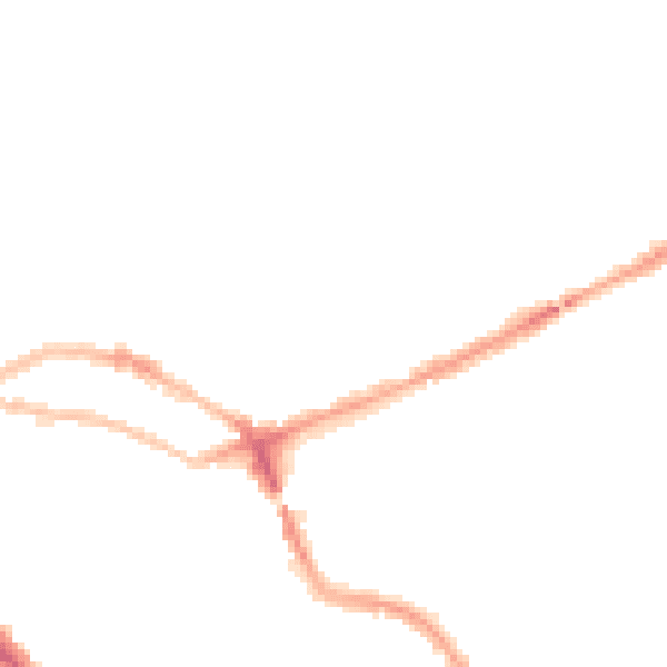 Night-time road noise heatmap for NW3 2LE