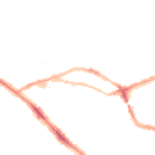 Night-time road noise heatmap for NW3 2NQ