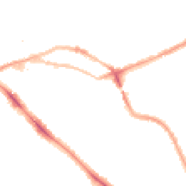 Night-time road noise heatmap for NW3 2XN