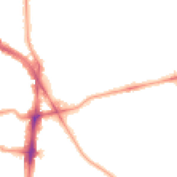 Night-time road noise heatmap for NW3 3JL