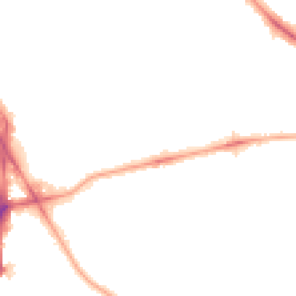 Night-time road noise heatmap for NW3 3JW