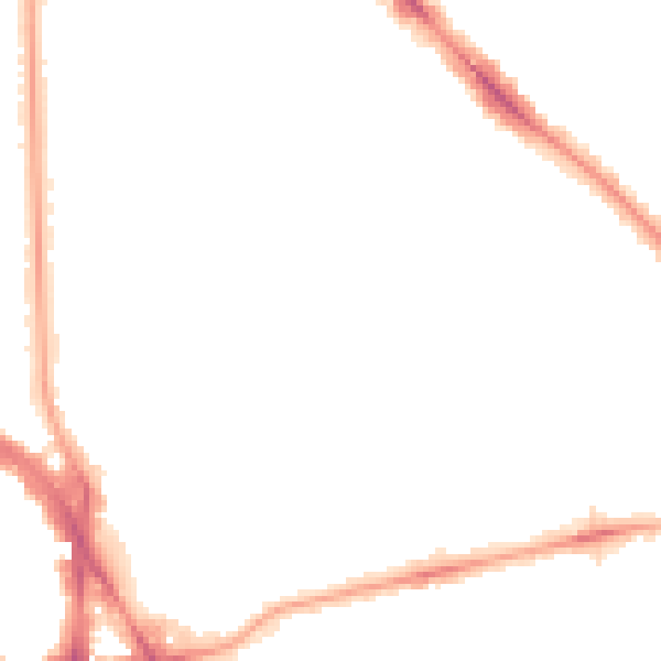 Night-time road noise heatmap for NW3 4EY