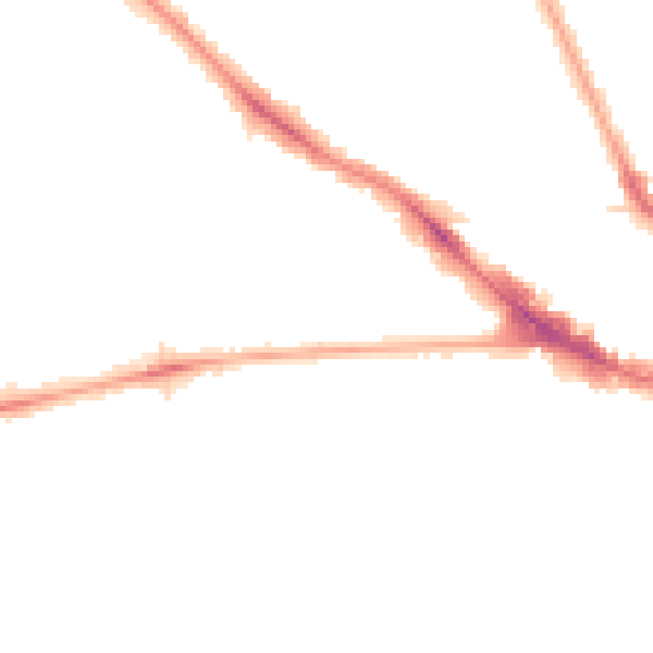 Night-time road noise heatmap for NW3 4SW