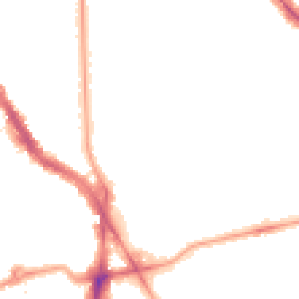 Night-time road noise heatmap for NW3 5DH