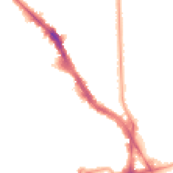 Night-time road noise heatmap for NW3 5HT