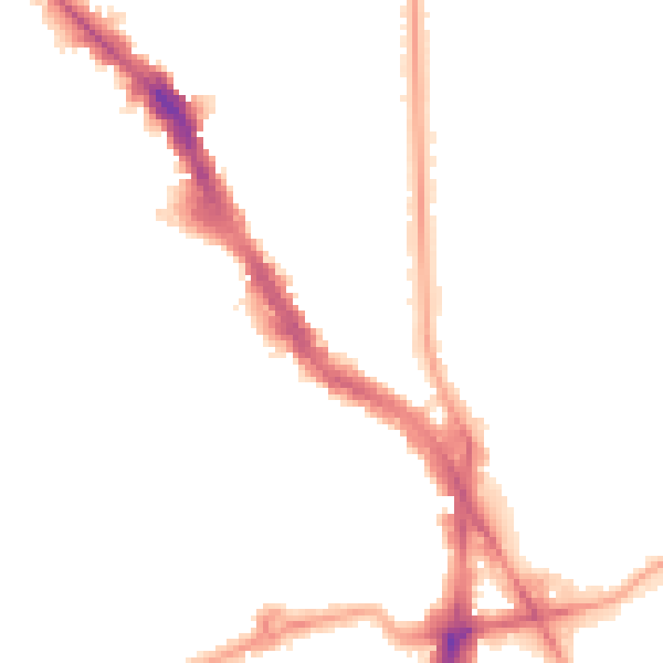 Night-time road noise heatmap for NW3 5SQ