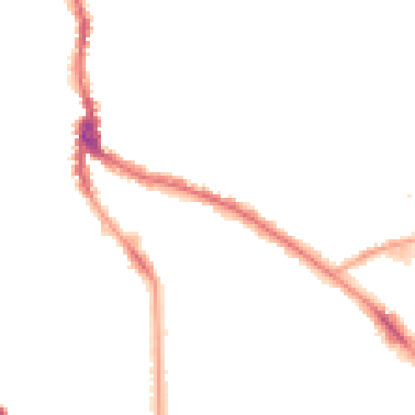 Night-time road noise heatmap for NW3 5UP