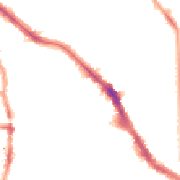 Night-time road noise heatmap for NW3 6EL