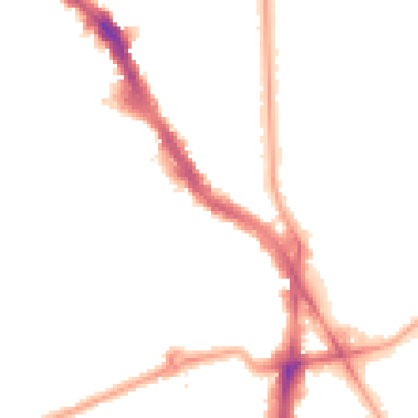 Night-time road noise heatmap for NW3 6JY