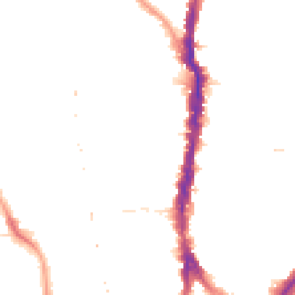 Night-time road noise heatmap for NW5 3BT