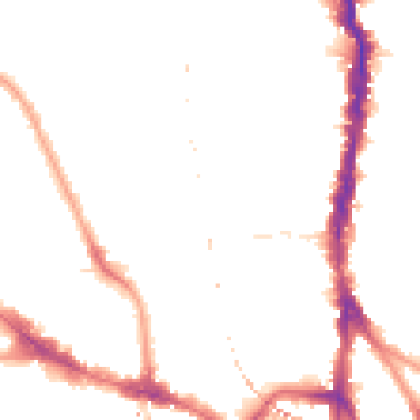 Night-time road noise heatmap for NW5 3ED