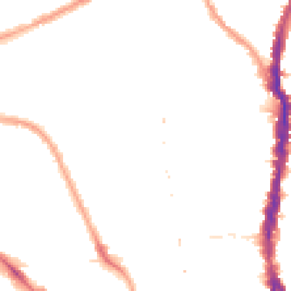 Night-time road noise heatmap for NW5 4BA