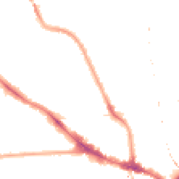 Night-time road noise heatmap for NW5 4DD