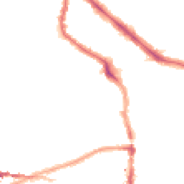 Night-time road noise heatmap for NW6 1BH