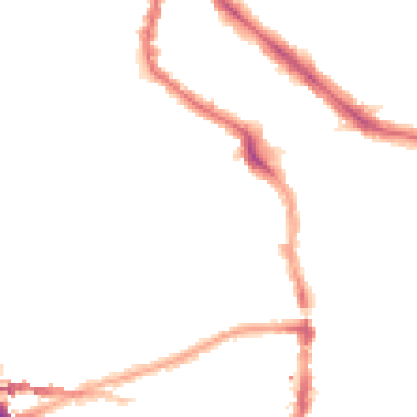 Night-time road noise heatmap for NW6 1BN