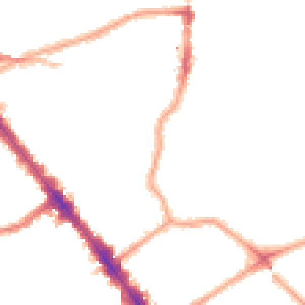 Night-time road noise heatmap for NW6 2PB