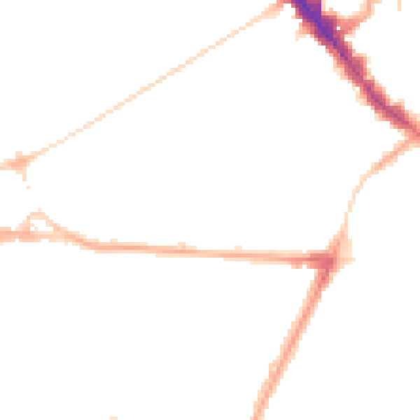 Night-time road noise heatmap for NW6 5QU