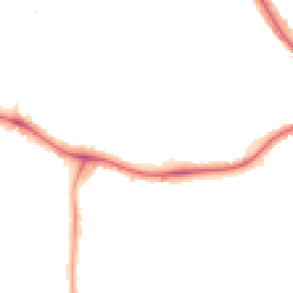 Night-time road noise heatmap for NW9 0BD