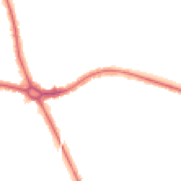 Night-time road noise heatmap for NW9 9PJ