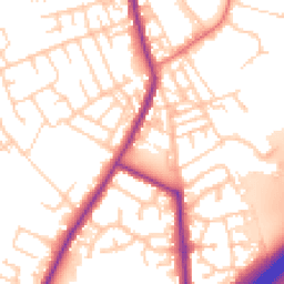 Daytime road noise heatmap for OL10 2HJ