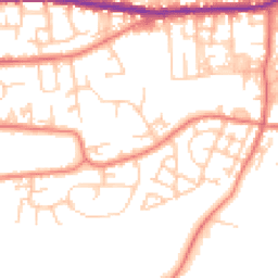 Daytime road noise heatmap for OL10 3RR