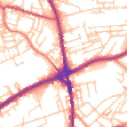 Daytime road noise heatmap for OL11 1AG