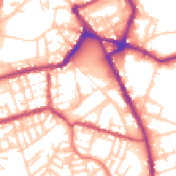 Daytime road noise heatmap for OL11 1DT