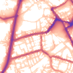 Daytime road noise heatmap for OL11 1EW