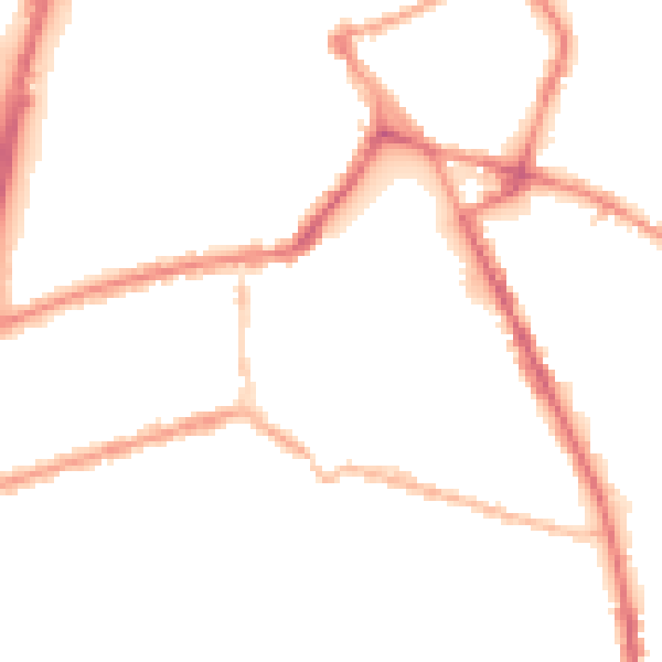 Night-time road noise heatmap for OL11 1EX