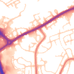 Daytime road noise heatmap for OL11 2LL