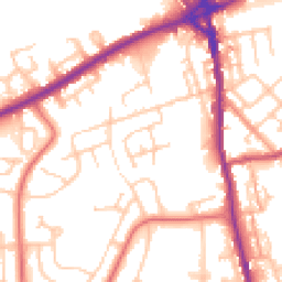 Daytime road noise heatmap for OL11 2WE