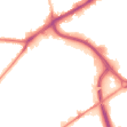 Night-time road noise heatmap for OL11 3FQ