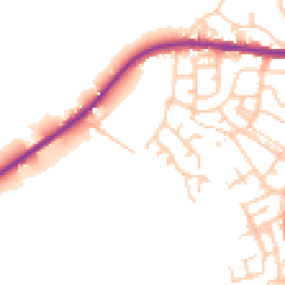 Daytime road noise heatmap for OL11 3LY