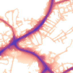 Daytime road noise heatmap for OL11 3QQ