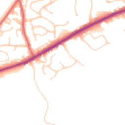 Daytime road noise heatmap for OL11 4BJ