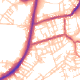 Daytime road noise heatmap for OL11 4LA