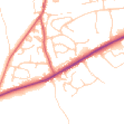Daytime road noise heatmap for OL11 5HS